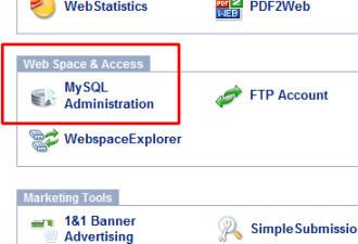 Oneandone MySQL icon