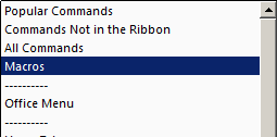 choose commands from menu