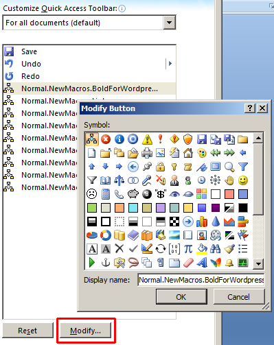 add icons to macros