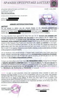 Spanish lottery scam letter