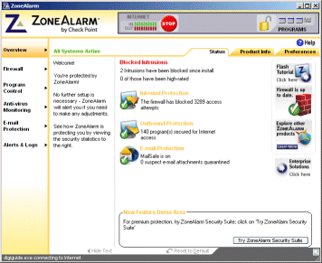 ZoneAlarm firewall