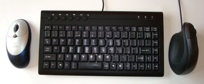 two mice and mini keyboard