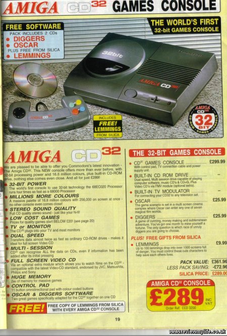 amiga cd32 games console